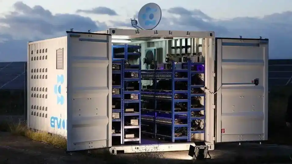 A modern mining farm utilizing sustainable practices